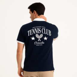 Men Polo Collar TShirt  Tennis Club ( Navy )