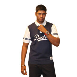 Men Polo Collar TShirt backers ( Navy )