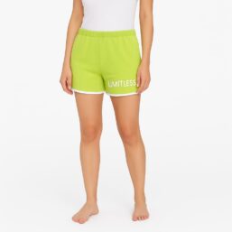 Women High Rise Regular Fit Shorts ( Pear Green )