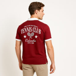 Men Polo Collar TShirt  Tennis Club ( Rust )